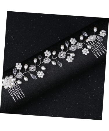 Angoily Hair Comb Bride Hair Side Comb Wedding Hair Clip Crystal Flower Comb Bridal Headpieces for Wedding Bridal Hair Accessories Bridal Hair Pin Pearl Miss Alloy Twist Beads - Buy Online on GoSupps.com