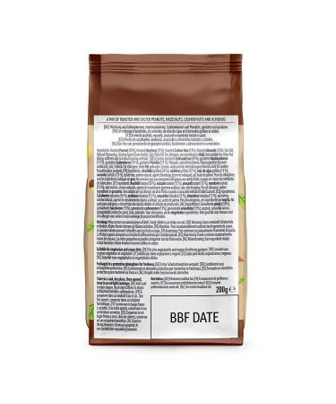 Happy Belly Nuss Mix - Roasted & Salted 800g (4 x 200g Packs) | Premium International Snack - Buy Online - Buy Online on GoSupps.com