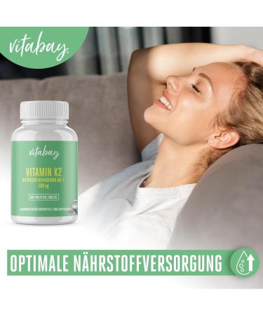 Buy Vitabay Vitamin K2 High Dose 200 g - Vegan 240 Tablets - MK7 All-Trans Form for Optimal Health - Buy Online on GoSupps.com