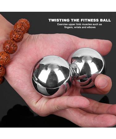 2-Piece 50mm Solid 304 Stainless Steel Hand Balls for Rehabilitation & Fitness - Massager for Effective Exercise - Buy Online on GoSupps.com