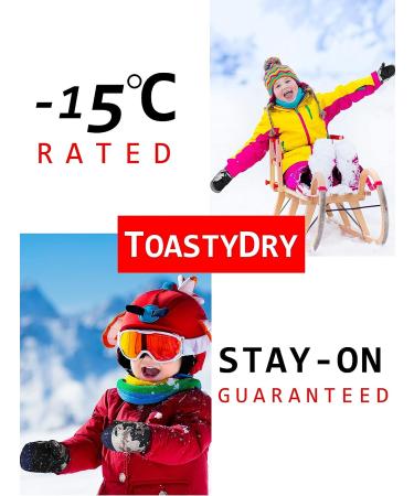 SATINIOR Kids Winter Ski Gloves 2 Pairs 5-8 Years | Waterproof & Warm Snow Mittens for Outdoor Activities - Buy Online on GoSupps.com