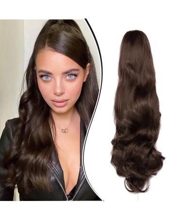 Dcbaboo Ponytail Extension Curly 18inch Claw Clip in Ponytail Hair Extensions Long Wavy Synthetic Pony tails Natural Wave One Piece Hairpiece Fake Ponytail for Women Ash Brown 18 inch 140g Ash Brown - Buy Online on GoSupps.com