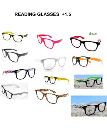 4sold Trendy Black Reading Glasses | +1.00 to +4.0 Diopters | Stylish & Versatile Reading Aids - Buy Online on GoSupps.com