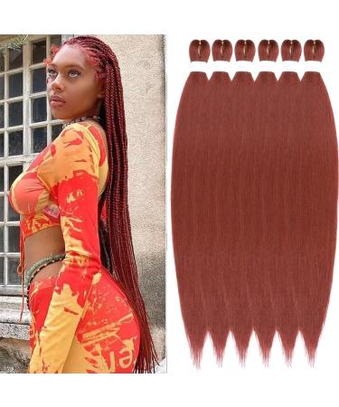 YDDM PRE Stretched Braiding Hair Extensions 26 inch 6packs Extensions Kunsthaar Braids Hair extension Art hair for braid extension for braids jumbo braids hair (26 inches 350#) 66cm-26 inches (6 Pack) 350#