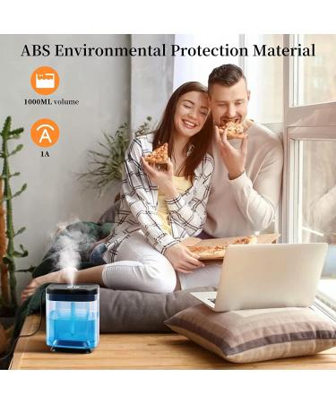 Beioue 1000ML Cool Mist Humidifier with Night Light - Home, Bedroom, Office, Travel - Black - Buy Online on GoSupps.com