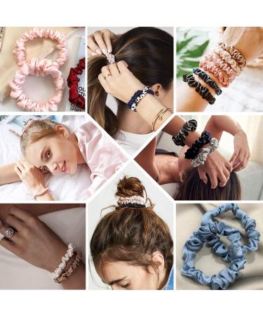Shop Colorful Satin Hair Ties - 6 Silk Scrunchies & Ponytail Bands for Women | Premium Hair Accessories - Buy Online on GoSupps.com