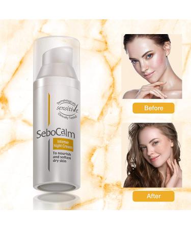 SeboCalm Nighttime Anti Aging Night Cream | Hydrating Firming Moisturizer | Hypoallergenic Skincare for Sensitive Skin - Buy Online on GoSupps.com