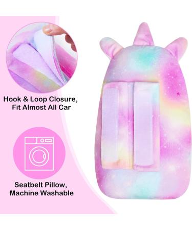 MHJY Cute Unicorn Seat Belt Pads for Kids - Pink Seatbelt Strap Cover for Comfortable Head and Neck Support - Toddlers, Girls, Boys - Buy Online on GoSupps.com