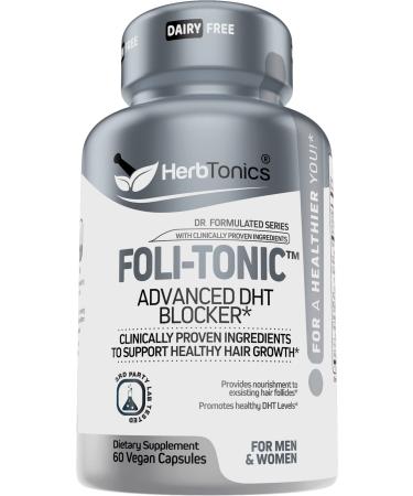 Herbtonics Foli-Tonic DHT Blocker To Stop Hair Loss Hair Thinning & Help Thicker Hair Growth