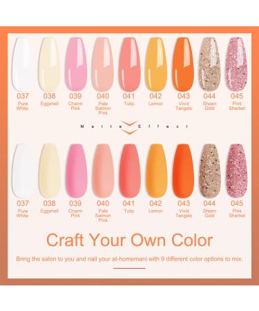 Lavender Violets 13 Pcs Gel Nail Polish Kit with 9 Colors, Base Top & Matt Coat, Nail File - C963A B-Sunset Hill - Buy Online on GoSupps.com