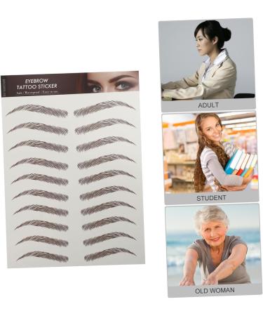 IWOWHERO 9 Sheets Waterproof Eyebrow Stickers 6d Eyebrow Stickers Fake Eyebrow Stickers Tool Shaping 3d - Buy Online on GoSupps.com