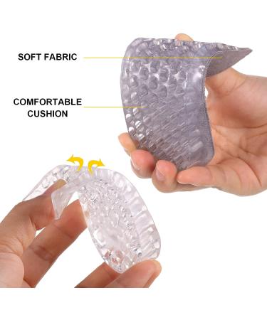 Invisible Height Increase Insoles - 2 Pairs Heel Lift Inserts with 3-Layer Support | Height-Adjustable Shoe Pads for Foot Cushioning - Gray - Buy Online on GoSupps.com