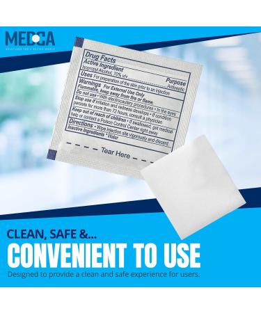 500 Count Alcohol Wipes - Individually Wrapped 70% Isopropyl Swab Pads, 2-Ply Cotton - Pack of 1 - Buy Online on GoSupps.com