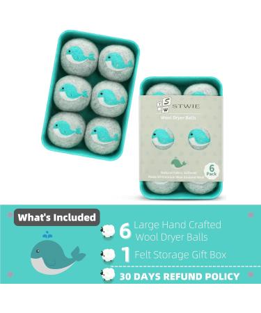 Organic Wool Dryer Balls - New Dolphin Design | Reusable Laundry Felt Balls with Crafting Box | Reduce Drying Time & Wrinkles - Style-3 - Buy Online on GoSupps.com