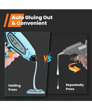 Cordless Anti-Drip Glue Gun  GoGonova Auto Gluing Out 15s Fast Preheating Glue Gun  5Ah USB-C Rechargeable Hot Glue Gun Kit with 25 Pcs Premium Mini Glue Sticks  Smart Power-Off - Buy Online on GoSupps.com