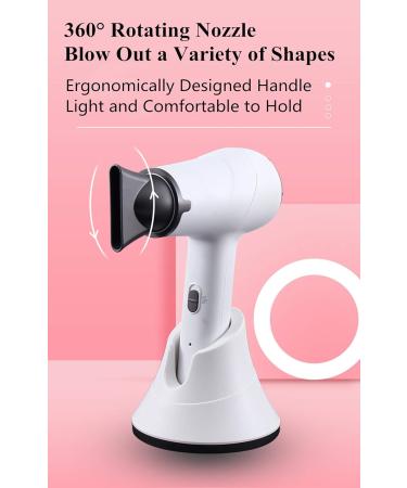 Ionic Cordless Hair Dryer Portable Lightweight Blow Dryer Negative Ion Hairdryer Blowdryer with Concentrator Nozzle Cold/Hot Wind for Home & Travel - Buy Online on GoSupps.com