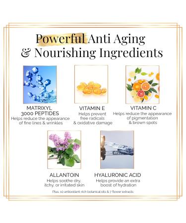 SkinInfusion Facial Oil - Anti-Aging Collagen Serum with Hyaluronic Acid & Vitamin C - Hydrating Oil for Dark Spots & Dull Skin - 150ml (5 oz) - Moisturizing Matrixyl 3000 - Buy Online on GoSupps.com