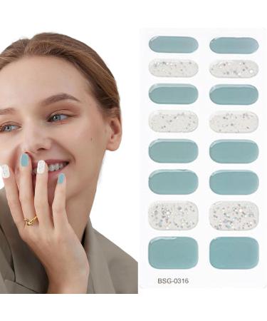 Semi Cured Gel Nail Stickers Set Natural Gloss Gel Nail Strips | Full Nail Wraps for Women Nails Art Fingernail Manicure Stickers Long Lasting Easy to Apply Adhesion - Buy Online on GoSupps.com