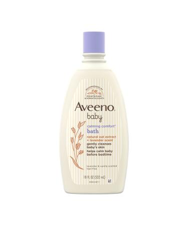 Aveeno Baby Calming Comfort Bath with Relaxing Lavender & Vanilla Scents, Hypoallergenic & Tear-Free Formula, Paraben- & Phthalate-Free, 18 Fl Oz (Pack of 1) Bath Soap