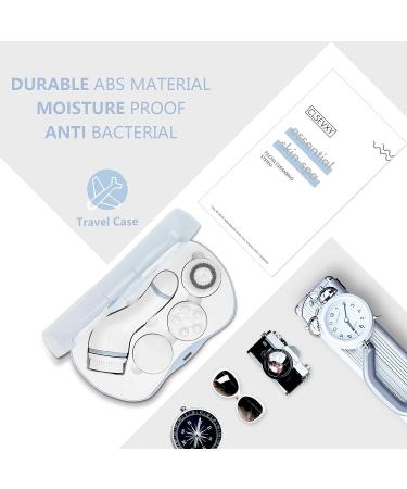 CLSEVXY Waterproof Facial Cleansing Spin Brush Set - 4 Exfoliating Heads for Gentle Exfoliation - Deep Scrubbing Face Spa System in Blue - Buy Online on GoSupps.com