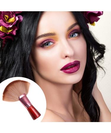 POPETPOP Powder Brush Fan Highlighter Brush Face Powder Hair Brush Makeup Foundation Brush Large Neck Duster Brush Cosmetics Brush Hair Cutting Brush Miss Headband Mineral Wooden 20x4x16cm Brown - Buy Online on GoSupps.com