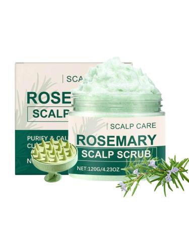 Gommage cuir chevelu exfoliant pour le cuir chevelu au romarin et la menthe exfoliant pour cuir chevelu et romarin Traitement Capillaire Nourrissant Gommage Cheveux 120g