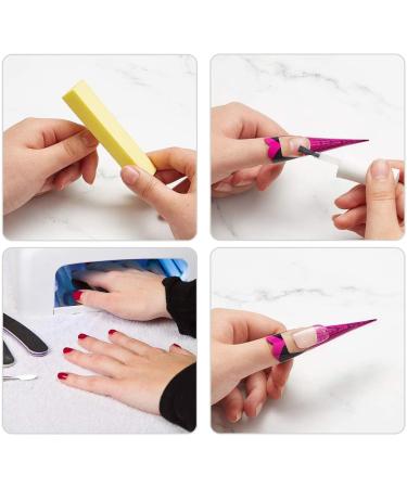 Gearmax 200 Pcs Nail Form Guide Stickers Nail Extension Form Stickers Goldfish Shaped Nail Extension Tips Self-Adhesive Art Nail Tips DIY Tools for Women Girls - Buy Online on GoSupps.com