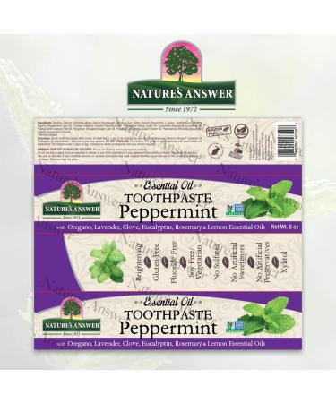 Nature's Answer Peppermint Essential Oil Toothpaste 8 oz - Natural Freshness - Buy Online on GoSupps.com