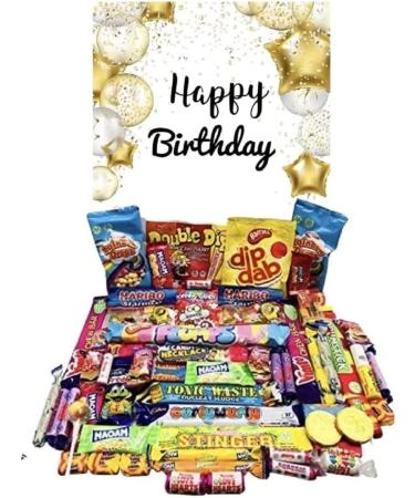 Happy Birthday Pick n Mix The Ultimate Retro Sweet Box Selection 70s 80s Box Sweet Hamper Present Gift over 60 sweets Great for all Ages 16th 18th 21st 30th 40th 50th - Buy Online on GoSupps.com