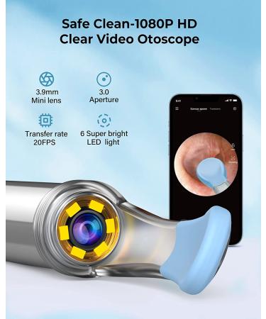 Bebird 1080P HD Wireless Ear Wax Removal Camera Tool with 6 LED Lights - Compatible with iPhone, Android - Safe for Kids & Adults - White - Buy Online on GoSupps.com