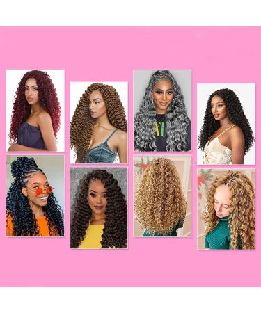 22 Inch Ocean Wave Crochet Hair 5 Pack - Deep Twist Wavy Braiding Hair (1B) - Pack of 5 - Buy Online on GoSupps.com
