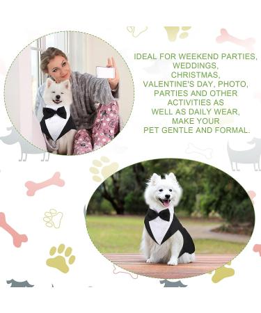 Dog Tuxedo and Bandana Set - Formal Wedding Party Suit with Bow Tie Shirt (Cute Style XXL) - Buy Online on GoSupps.com