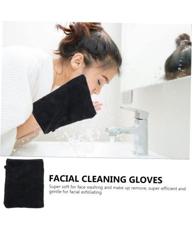 FRCOLOR Face Washing Mitts - 3pcs Reusable Microfiber Makeup Remover Gloves | Soft Facial Cleansing & Scrubbing Pads - Buy Online on GoSupps.com