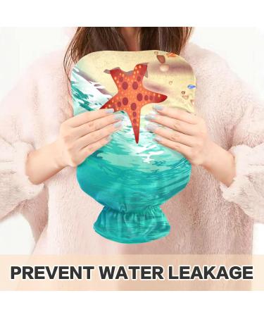NAANLE 2L Watercolor Heat Bottle - Transparent Hot Water Bottle for Bed Hand & Feet | Large Heat & Cold Therapy for Pain Relief - Buy Online on GoSupps.com
