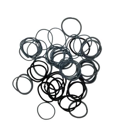 50 Piece Elastic Hair Ties Set - Metal-Free Hair Bands in Gray Tones & Black for Perfect Ponytails | International Shipping Available - Buy Online on GoSupps.com