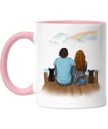Personalized Kiddle Design Pink Dog Owner Cup | Perfect Gift for Dog Lover Couples Dog Moms & Dads - Buy Online on GoSupps.com