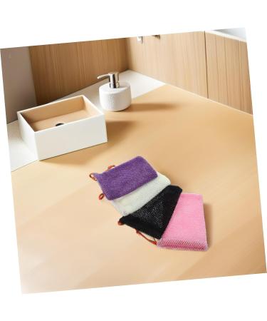 HONITANO 4 Piece Exfoliating Soap Pouches with NonSlip Grip Foam Reinforcing Mesh Bags with Drawstring for Body Face Quick Drying for Bath Use - Buy Online on GoSupps.com