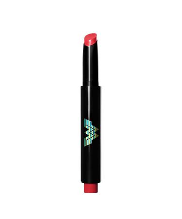 Revlon x WW84 Wonder Woman Kiss Melting Shine Lipstick  Moisturizing Non-Sticky Lipcolor with Coconut Oil and Shea Butter  in Red  001 Courageous  0.64 oz