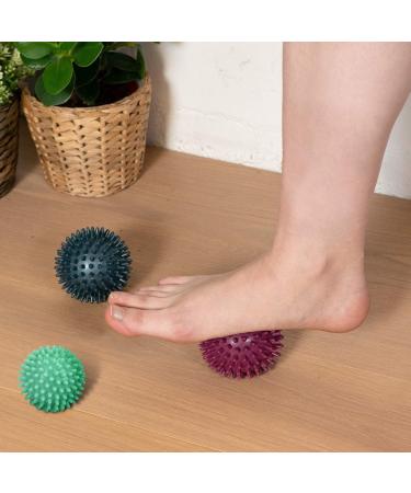 Navaris 3x Hedgehog Massage Balls Set - Foot Hand & Back Massage - Medium & Hard Fitness Balance Balls for Relief - Buy Online on GoSupps.com