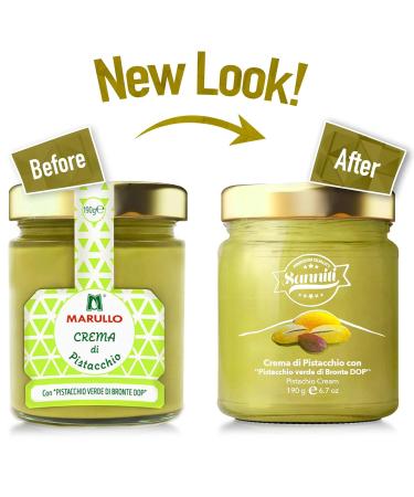 Sanniti Marullo Sicilian Pistachio Spread - Crema di Pistacchio Verde di Bronte DOP - 6.7 oz | Buy Internationally - Buy Online on GoSupps.com