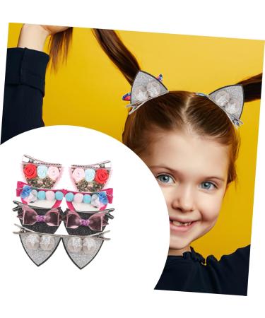 FAVOMOTO 4 Pairs Animal Ear Hair Barrette Hair Accessories for Hair Barrette Hair Barrette Cat Ears Hairpins Barrette Sequin Hair Clips Cute Cloth - Buy Online on GoSupps.com
