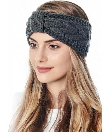 Simoda 4 Pieces Women Winter Warm Fuzzy Fleece Lined Headband Thick Cable knitted Ear Warmer Headwrap (#3) - Buy Online on GoSupps.com