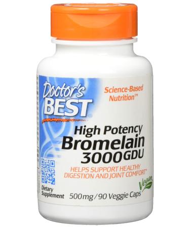 Doctors Best Best 3000 GDU Bromelain, 90 Vcaps