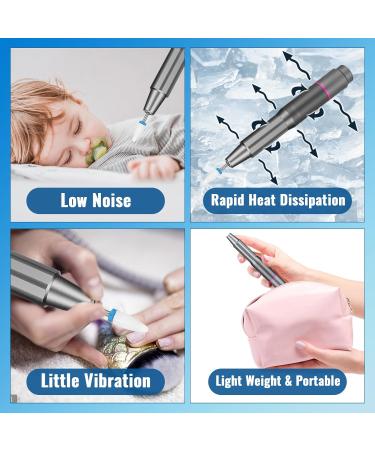 Buy Electric Nail Cutter Set | 12-in-1 Professional Manicure & Pedicure Kit | 25000 RPM Nail File for DIY Acrylic Nails & Callus Removal - Buy Online on GoSupps.com