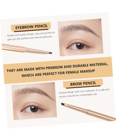 DRESSOOS 3pcs double ended eyebrow pencil waterproof eyebrow pen Eyebrow Pencil Dark Brown Makeup Accessories - Buy Online on GoSupps.com