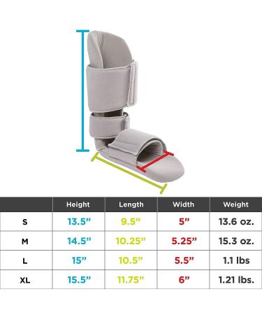 BraceAbility Padded 90 Degree Plantar Fasciitis Boot - Soft Night Splint for Foot & Ankle Support | Medium Grey - Buy Online on GoSupps.com