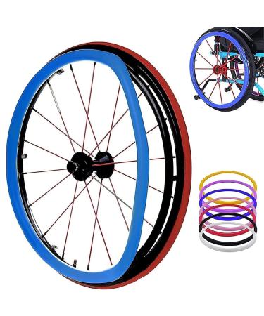 Wheelchair Handrim Covers 24 Inch Rear Wheel Sports Wheelchair Cover Silicone Non-Slip Wheelchair Push Rim Covers Wheelchair Accessories (Color : 001 Size : 22in) 22in 001