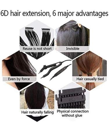 Fiunkes Heat Hair Connector Adjustable Temperature Heating Tip Hair Extension Iron Fusion Hair Extension Iron Keratin Bonding Tools - Buy Online on GoSupps.com