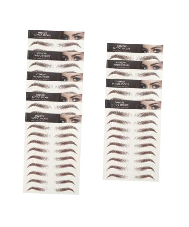 FRCOLOR 9 sheets Stickers Tools Lady Sticker Brow Eyebrows Transfers Shaping Imitation False Tattoos