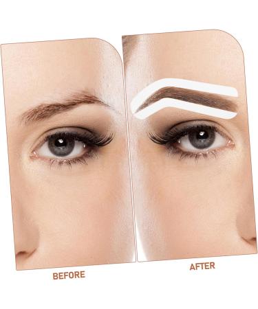 Mikinona 12 Sheets Eyebrow Ruler Stencils White Brow Mapping Stickers Eye Brow Shapers - Buy Online on GoSupps.com